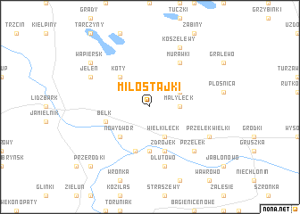 map of Miłostajki