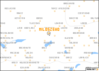 map of Miłoszewo
