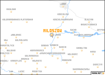 map of Miłoszów