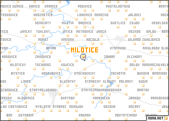 map of Milotice