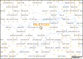 map of Milotičky