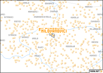 map of Milovanovići