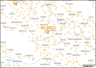 map of Milovići