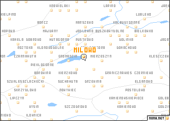 map of Miłowo