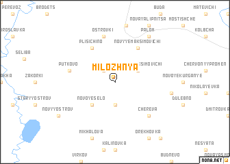 map of Milozhnya