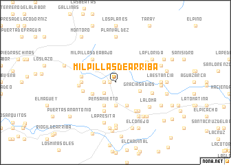 map of Milpillas de Arriba
