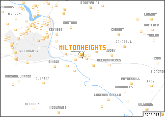 map of Milton Heights