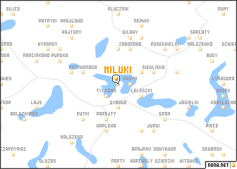 map of Miłuki