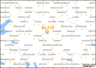 map of Milżyn