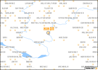 map of Mimoň