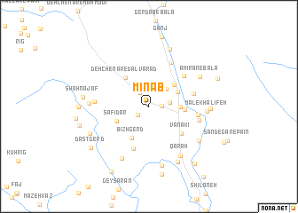 map of Mīnāb