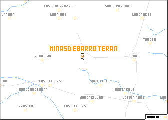 map of Minas de Barroterán