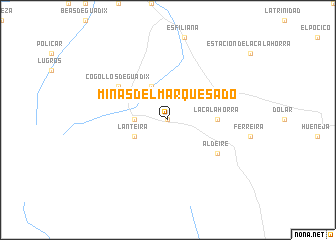 map of Minas del Marquesado