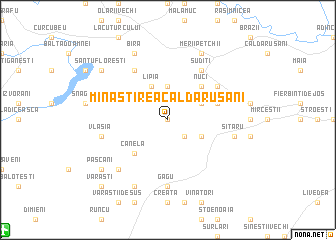 map of Mînăstirea Căldăruşani