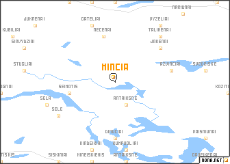 map of Minčia