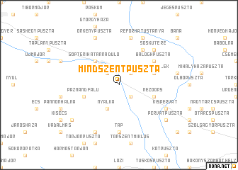 map of Mindszentpuszta