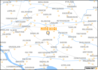 map of Mineikiai