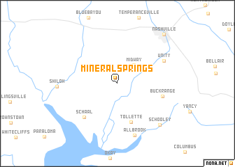 map of Mineral Springs