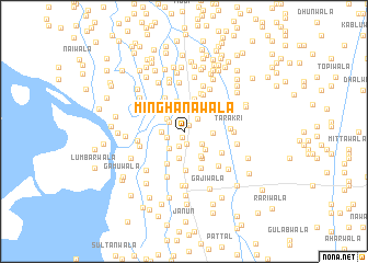 map of Minghānāwāla