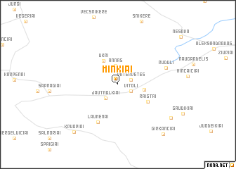 map of Minkiai