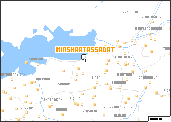 map of Minshaʼat as Sādāt