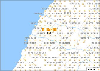 map of Min-shan