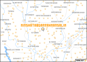 map of Minshāt ‘Abd ar Raḩmān Sālim