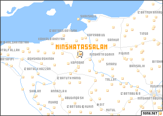 map of Minshāt as Salām