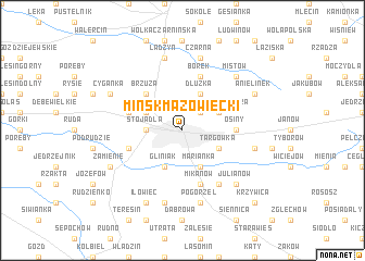 map of Mińsk Mazowiecki