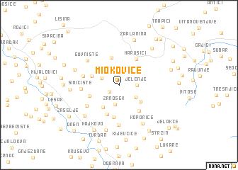 map of Miokoviće