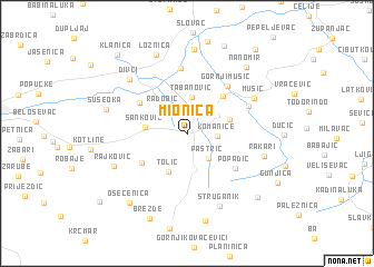 map of Mionica