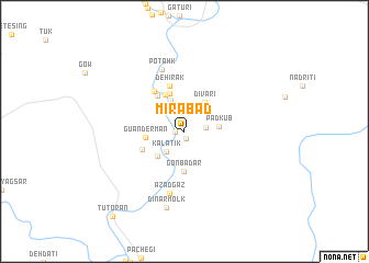 map of Mīrābād