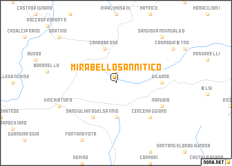 map of Mirabello Sannitico