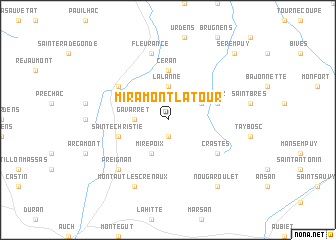 map of Miramont-Latour