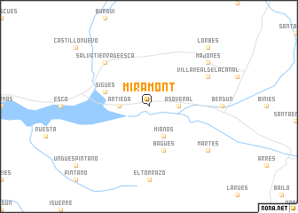 map of Miramont