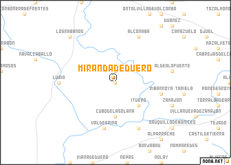 map of Miranda de Duero