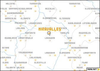 map of Miravalles