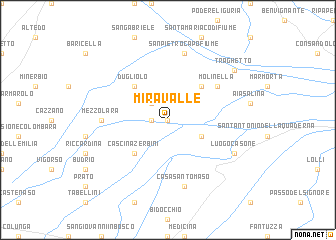 map of Miravalle