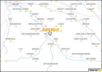map of Mirepeix