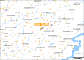 map of Mīrewāla