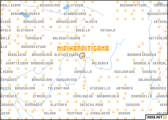 map of Mirihanpitigama