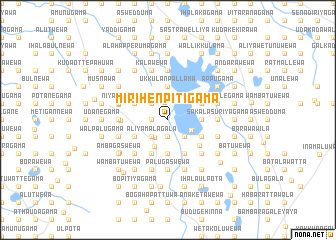map of Mirihenpitigama