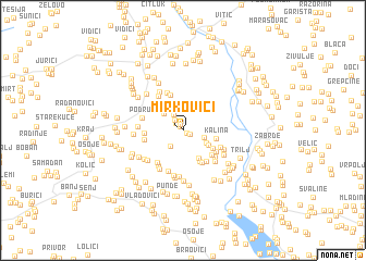 map of Mirkovići
