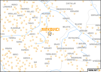 map of Mirkovići