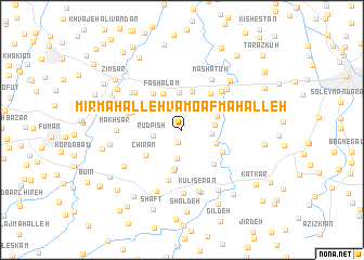 map of Mīr Maḩalleh va Mo‘āf Maḩalleh
