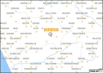 map of Mirónia