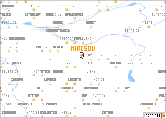 map of Mirošov