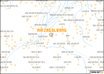 map of Mīrzā Golband