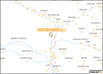 map of Mīrza Khān Kili