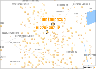 map of Mirza Manzūr